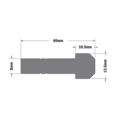 61-260-0 MODULAR SOLUTIONS SLIDE PROFILE PROFILE GUIDE 40MM FOR ALUMINUM PANELS